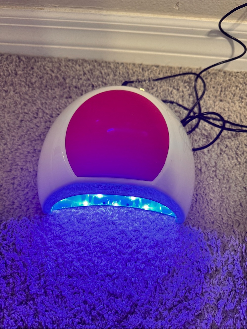 SunUV LED Nail Lamp - White with Pink Accent